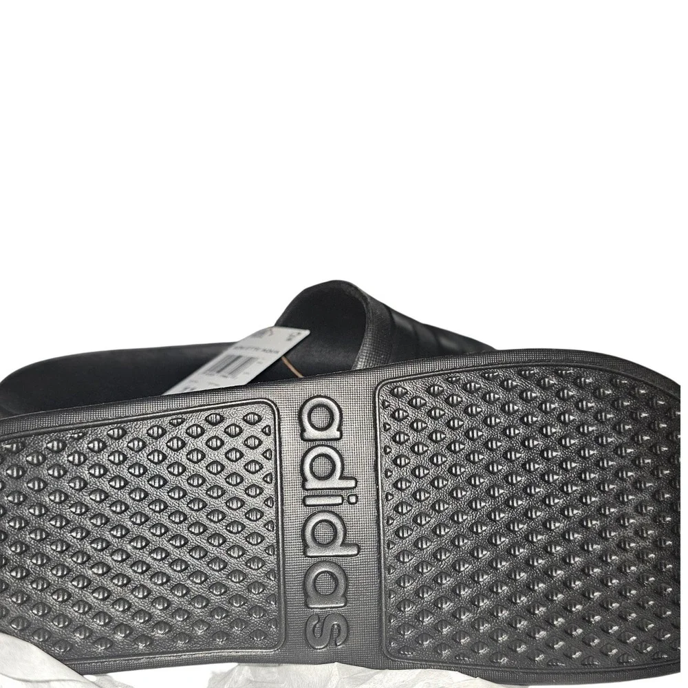 Adidas Adilette Aqua Slides‎ Mens 11 Black Sport Sandals New in box